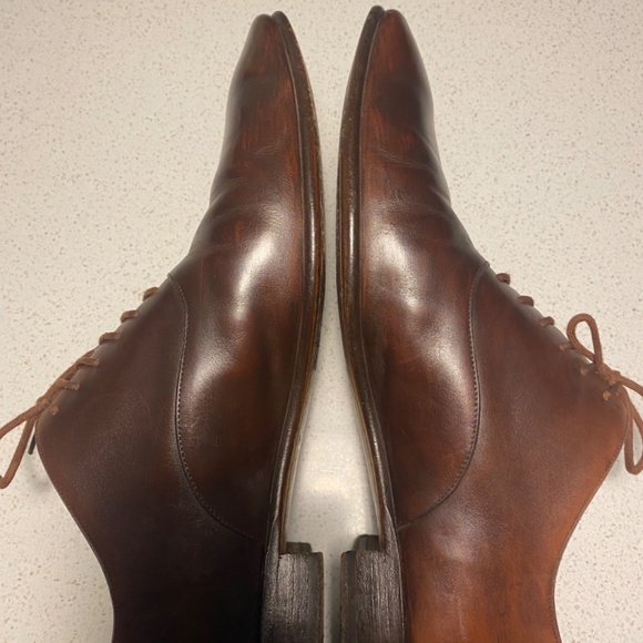 Gucci Men’s lace up Brown calf Oxford Shoes US 12 D - Picture 4 of 8